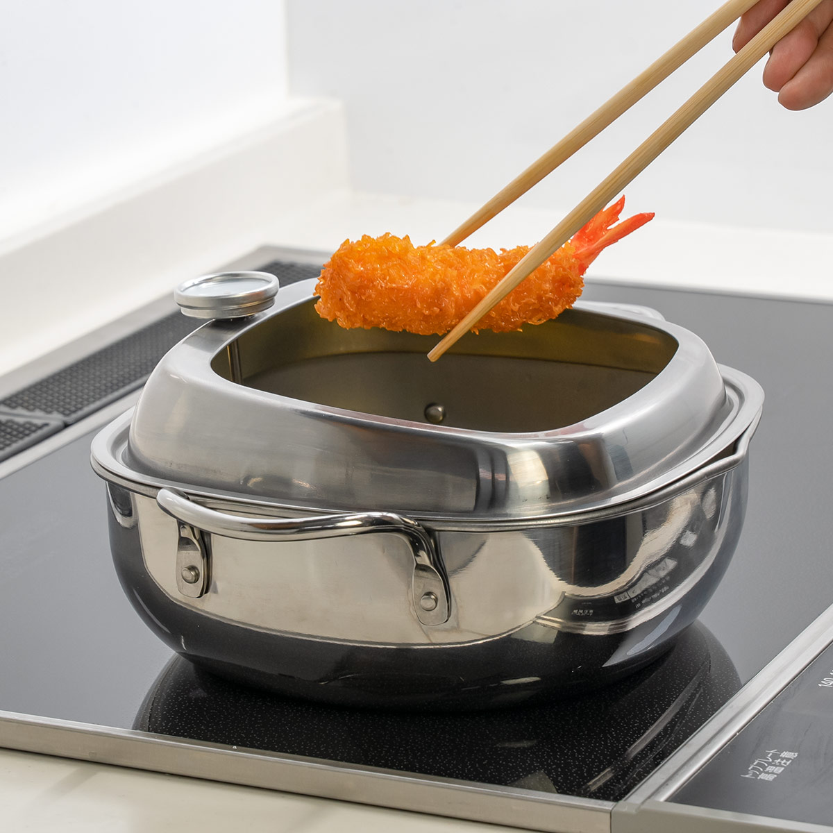 楽天市場】天ぷら鍋 角型 20cm IH対応 食彩亭 ステンレス製 日本製