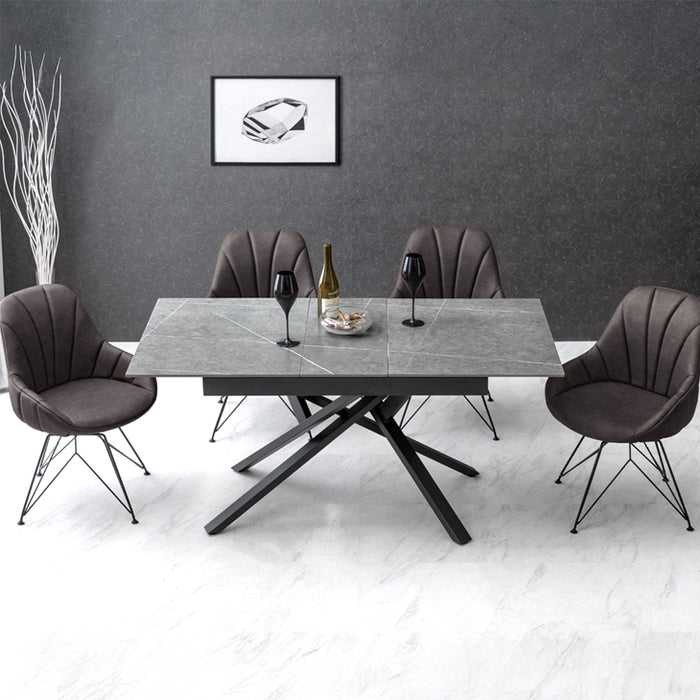 幅120-150］【テーブル搬入設置込み】セラミック 伸長式 ダイニング