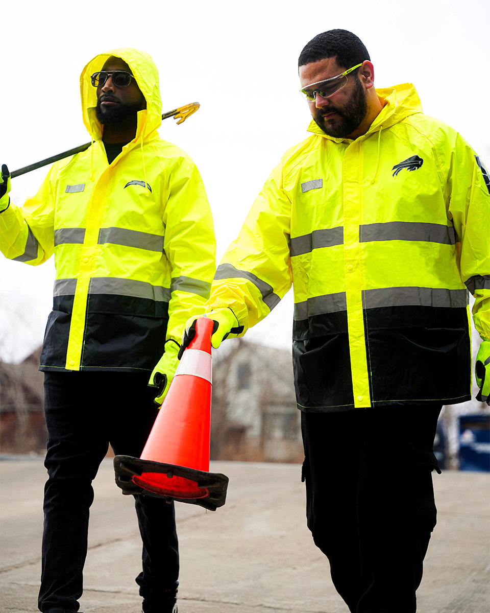 NFL Hi-Vis Safety Hooded Rainshell