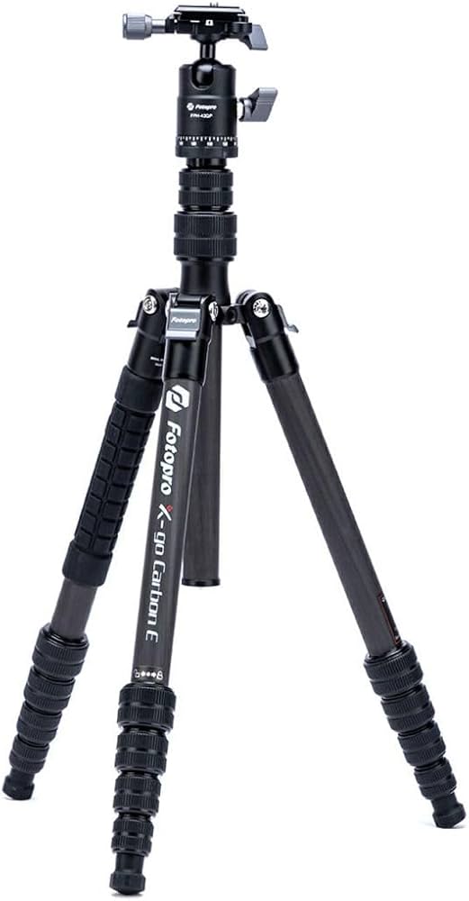 Amazon | FOTOPRO 多機能 カーボン 三脚 X-GO E ブラック 827654
