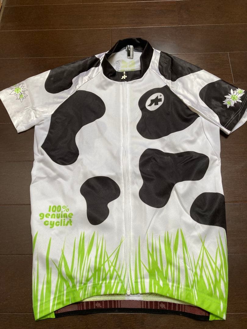 【希少】ASSOS アソス ムームー サイクルジャージ キットM 牛柄 半袖 希少ASSOS アソス ムームー サイクルジャージ キットM 牛柄 半袖
