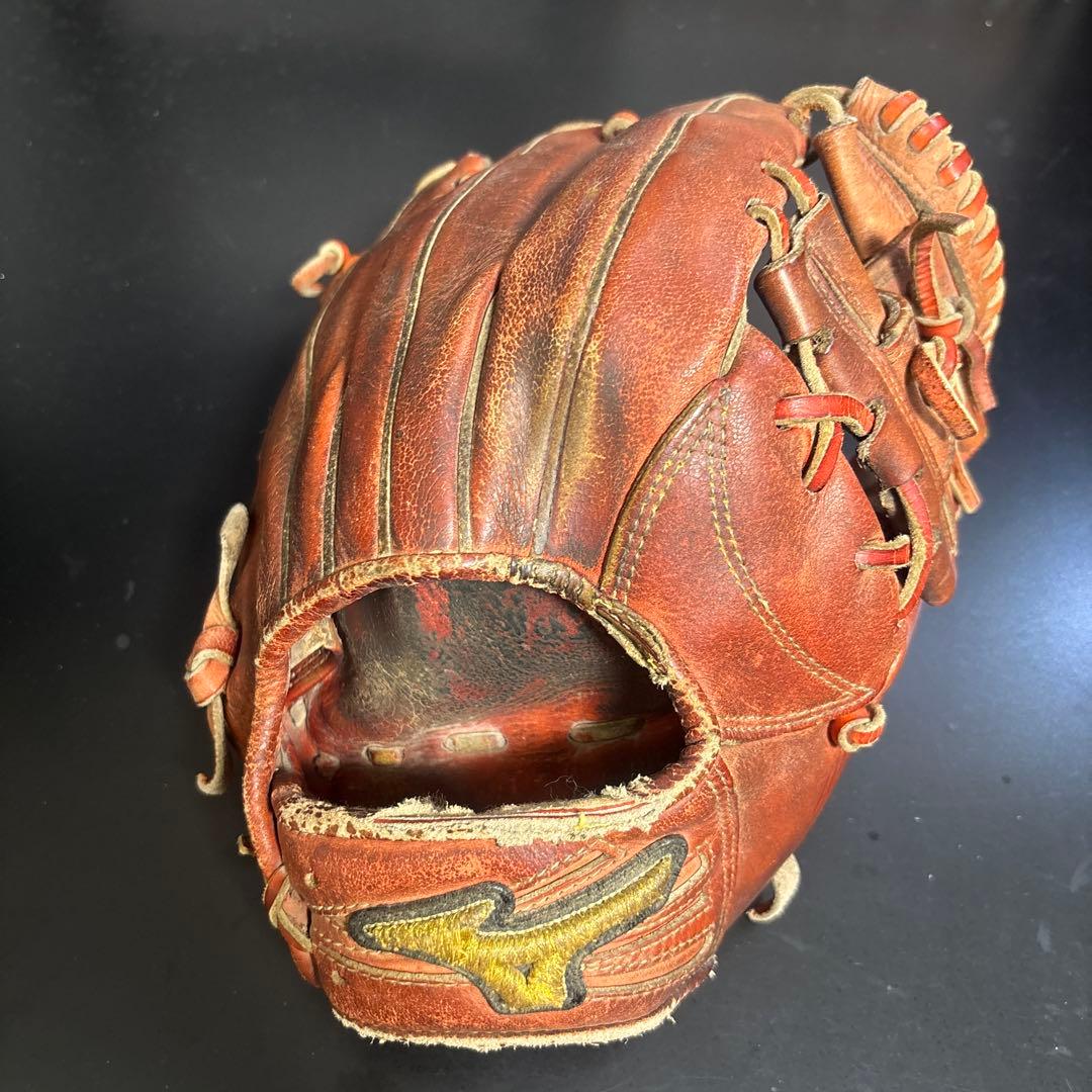 オレンジ レザー 硬式野球グローブ 浦上レザーオレンジ 内野投手用 中学生に大人気！内野兼投手用！(指