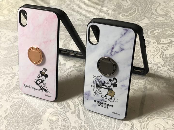 ディズニーiPhoneケース ミニーマウス/スウィーツIPhone13/14兼用 ハードガラスケース