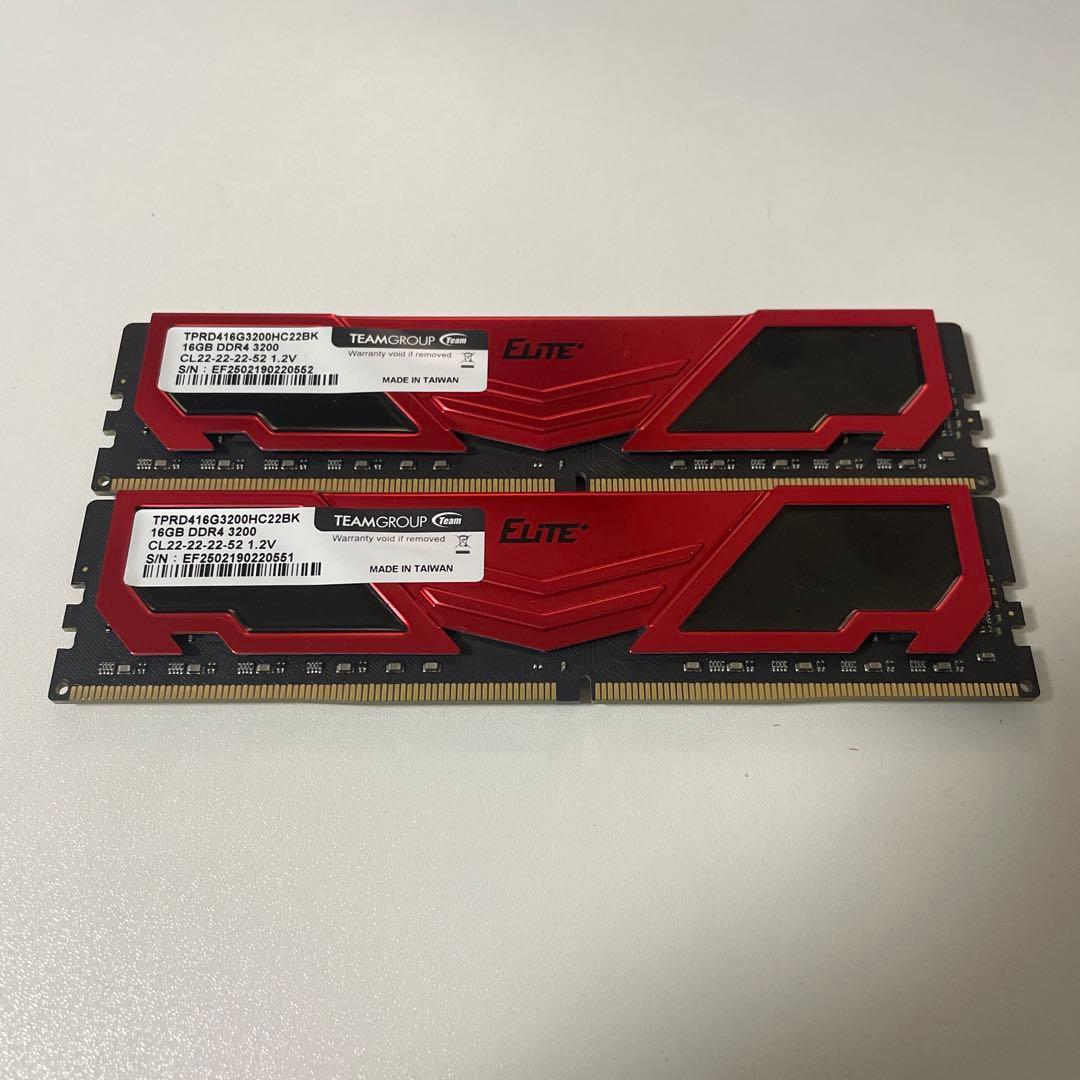 TEAMGROUP ELITE DDR4 16GB×2 32GBメモリー ELITE DDR4 DESKTOP MEMORY 16GB(2x8GB) 2666MHz CL19 | TEAMGROUP