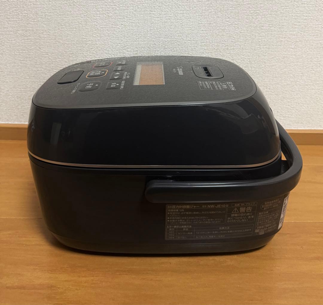 象印 NW-JE10 圧力炊飯器 黒2021年製 動作保証 - メルカリ