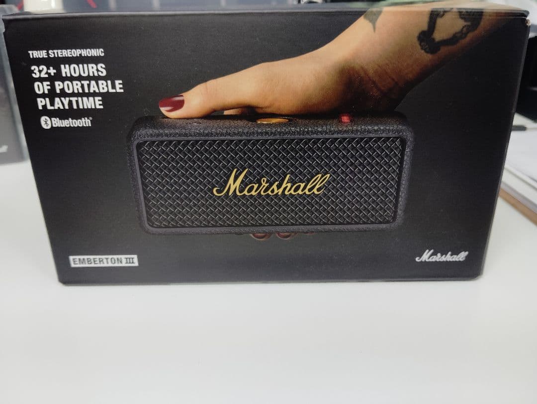 Marshall Emberton III ポータブルスピーカー Emberton III Black and Brass - ポータブルスピーカー | Marshall.com